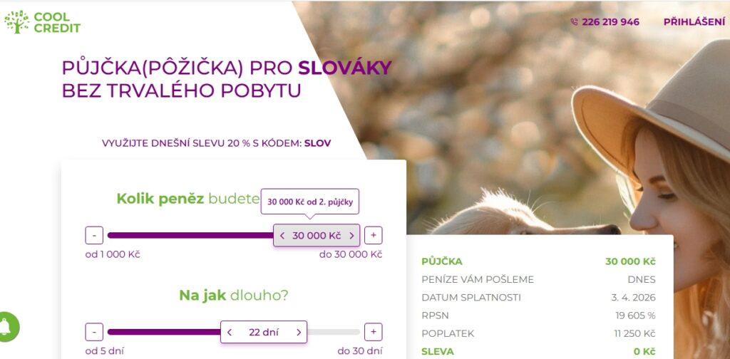 Půjčka pro Slováky bez trvalého pobytu je na českém trhu poměrně vzácným produktem a nabízí ho hlavně nebankovní poskytovatelé.