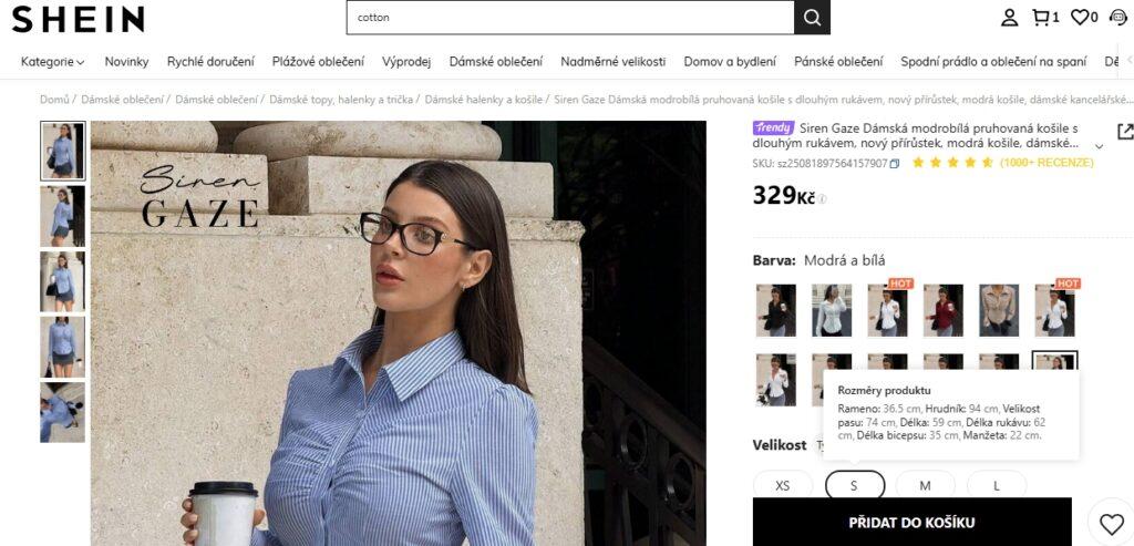 Rozměry bývají hlavním kamenem úrazu při objednávání oděvů na dálku. Je proto vhodné číst recenze, nastavit správný výběr a připravit se na možné potíže. I zboží z Shein lze vrátit.